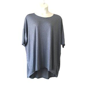 NWT Lularoe Irma Tunic Size 3XL 3X solid heather blue Hi Lo Shirt Top NEW LLR